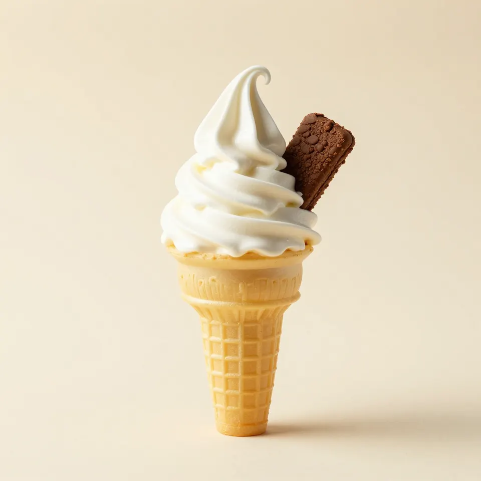 Soft serve with a flake