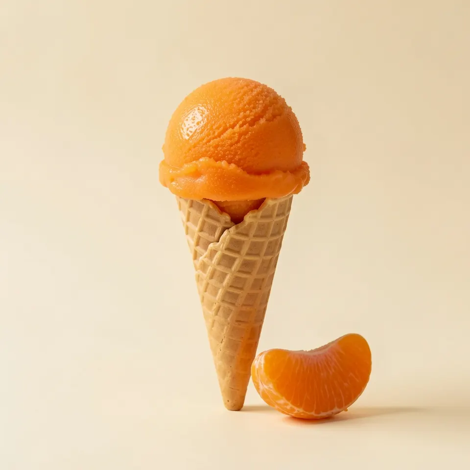 Orange Sorbet scoop